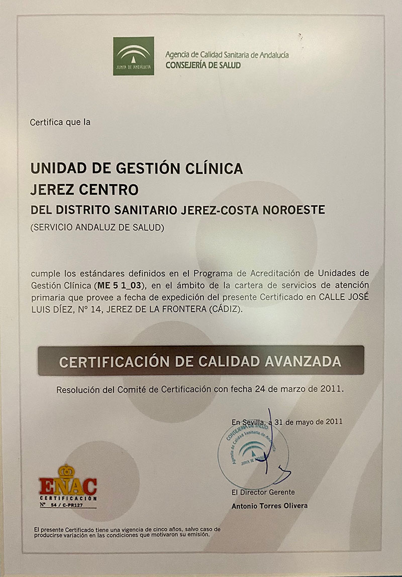 Certificado UGC Jerez Centro