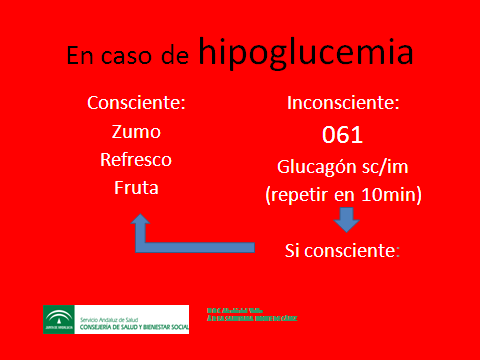 En caso de hipoglucemia